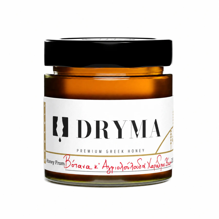 DRYMA Vikos Gorge Herbs and Wild Flowers Organic Honey jar
