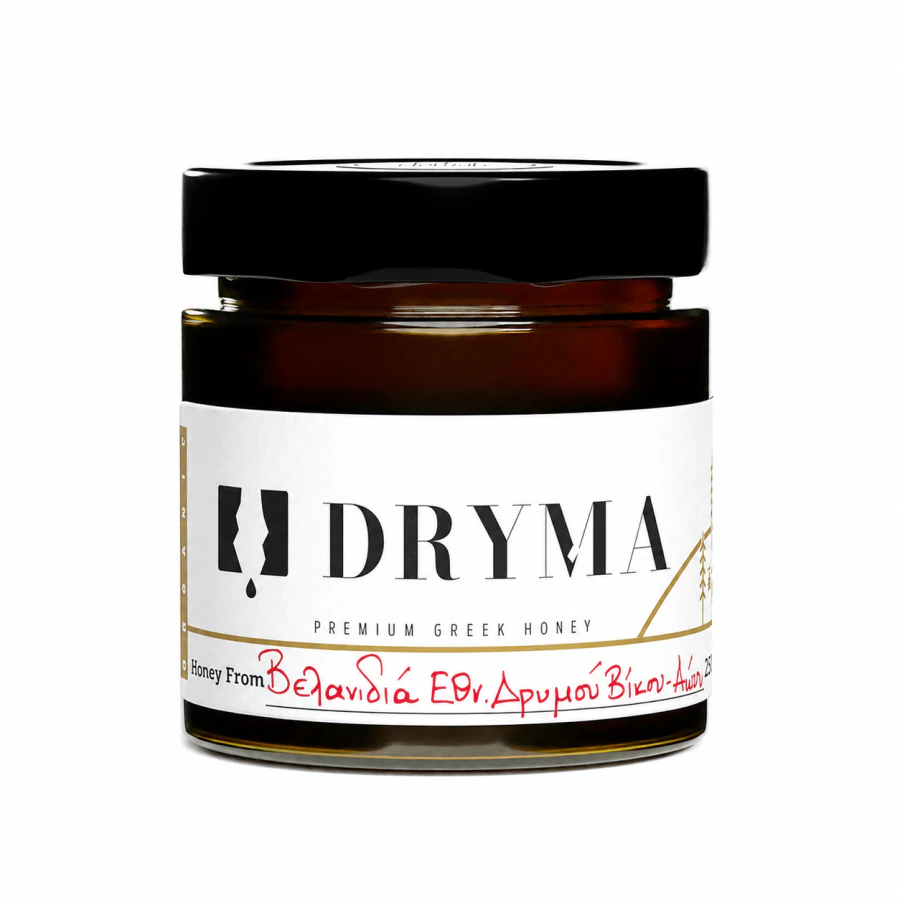 DRYMA Vikos-Aoos National Park Oak Tree Organic Honey jar